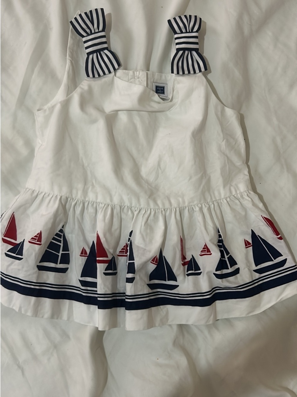 Janie and Jack White Sailboat Navy & Red Accents—3tops (janie and jack)-35
